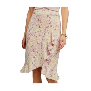 Anthropologie Skye Ruffled Faux Wrap Skirt XS (US 0/2)
